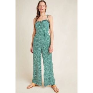 Anthropologie First Monday Floral Ruffle Jumpsuit